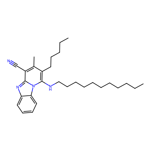 3-Methyl-2-pentyl-1-(undecylamino)pyrido[1,2-a]benzimidazole-4-carbonitrile structure