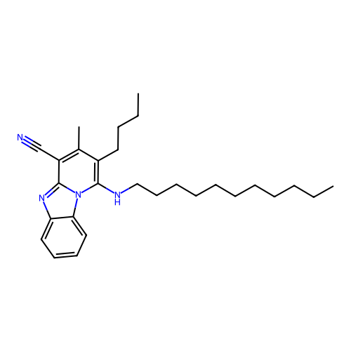 2-Butyl-3-methyl-1-(undecylamino)pyrido[1,2-a]benzimidazole-4-carbonitrile structure
