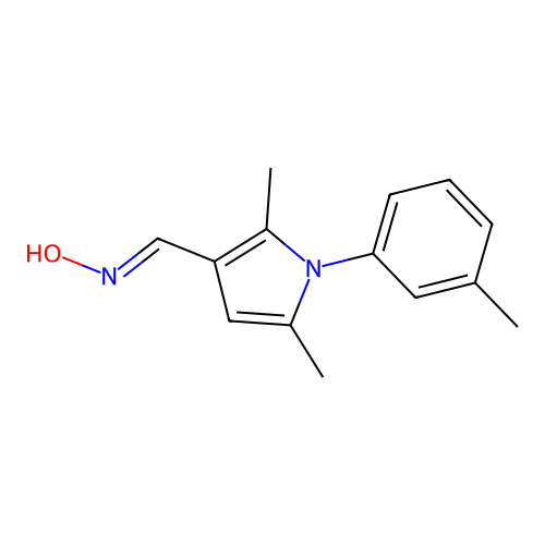 (E)-1-[2,5-dimethyl-1-(3-methylphenyl)-1H-pyrrol-3-yl]-N-hydroxymethanimine structure