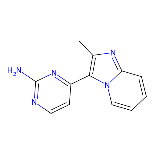 4-(2-Methylimidazo[1,2-a]pyridin-3-yl)pyrimidin-2-amine structure