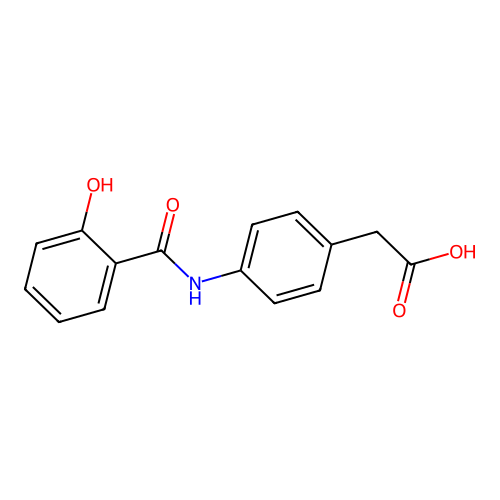 4-[(2-Hydroxybenzoyl)amino]benzeneacetic acid structure