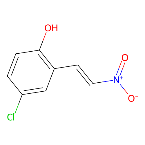 Phenol, 4-chloro-2-(2-nitroethenyl)- structure