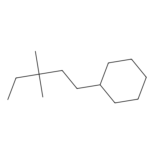 Cyclohexane, (3,3-dimethylpentyl)- structure