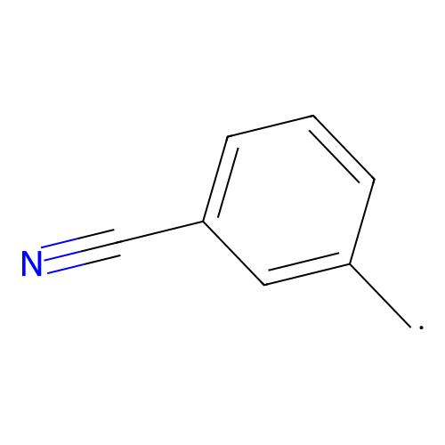 3-Cyanobenzyl radical structure