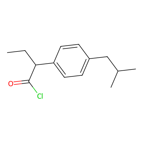 alpha-Ethyl-4-(2-methylpropyl)benzeneacetyl chloride structure