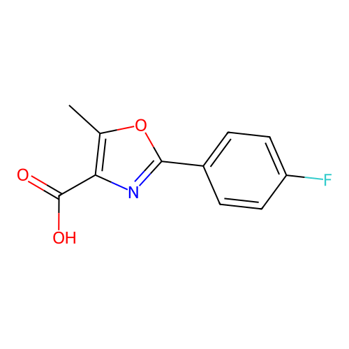 2-(4-Fluorophenyl)-5-methyl-1,3-oxazole-4-carboxylic acid structure
