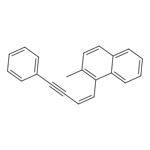 2-Methyl-1-(4-phenyl-1-buten-3-ynyl)naphthalene structure
