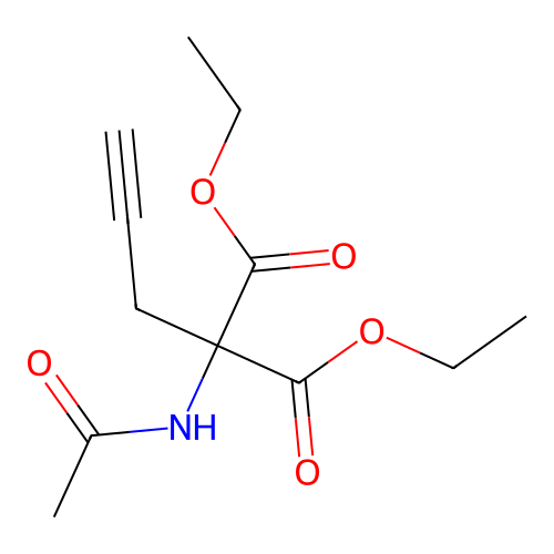 Diethyl 2-acetamido-2-prop-2-ynylpropanedioate structure