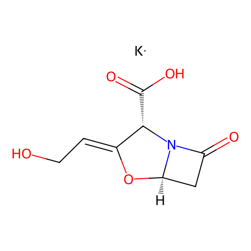 Potassium clavulanate, from Streptomyces clavuligerus structure