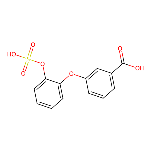 Benzoic acid, 3-(2-(sulfooxy)phenoxy)- structure