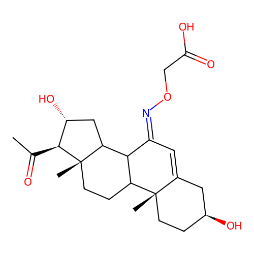 16alpha-Hydroxypregnenolone 7-(O-carboxymethyl)oxime structure