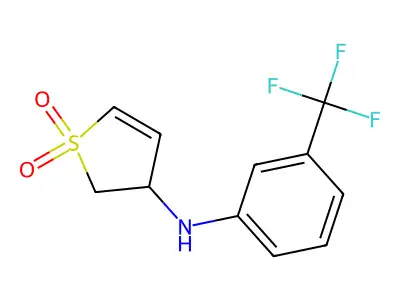 N-(1,1-dioxido-2,3-dihydrothien-3-yl)-N-[3-(trifluoromethyl)phenyl]amine structure