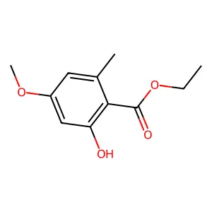 Benzoic acid, 2-hydroxy-4-methoxy-6-methyl-, ethyl ester structure