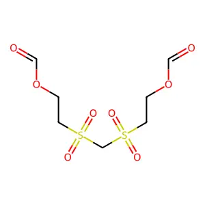 2,10-Dioxa-5,7-dithiaundecanedial, 5,5,7,7-tetraoxide structure
