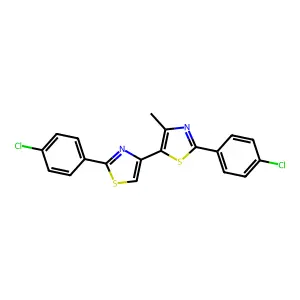 2-(4-Chlorophenyl)-5-[2-(4-chlorophenyl)-1,3-thiazol-4-yl]-4-methyl-1,3-thiazole structure