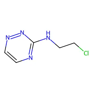 N-(2-chloroethyl)-1,2,4-triazin-3-amine structure