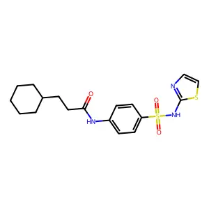 3-cyclohexyl-N-[4-(1,3-thiazol-2-ylsulfamoyl)phenyl]propanamide structure