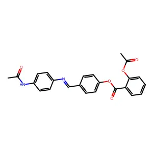 [4-[(4-Acetamidophenyl)iminomethyl]phenyl] 2-acetyloxybenzoate structure