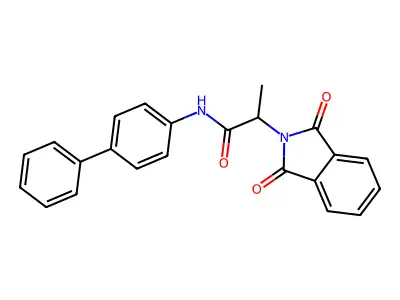 2-(1,3-dioxoisoindol-2-yl)-N-(4-phenylphenyl)propanamide structure