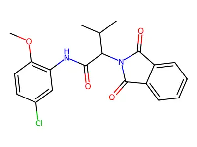 N-(5-chloro-2-methoxyphenyl)-2-(1,3-dioxo-1,3-dihydro-2H-isoindol-2-yl)-3-methylbutanamide structure