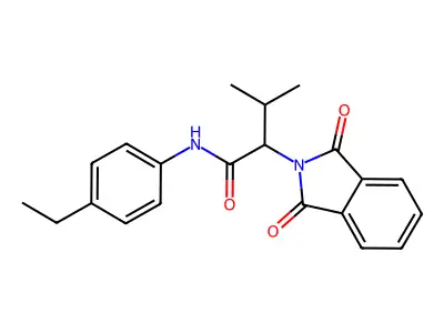 2-(1,3-dioxo-1,3-dihydro-2H-isoindol-2-yl)-N-(4-ethylphenyl)-3-methylbutanamide structure
