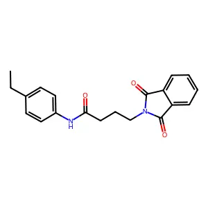 4-(1,3-dioxo-1,3-dihydro-2H-isoindol-2-yl)-N-(4-ethylphenyl)butanamide structure