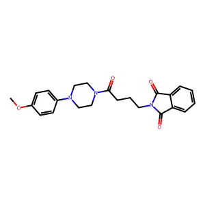 2-[4-[4-(4-Methoxyphenyl)piperazin-1-yl]-4-oxobutyl]isoindole-1,3-dione structure