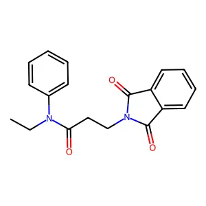 3-(1,3-dioxo-1,3-dihydro-2H-isoindol-2-yl)-N-ethyl-N-phenylpropanamide structure