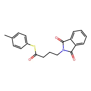 S-(4-methylphenyl) 4-(1,3-dioxo-1,3-dihydro-2H-isoindol-2-yl)butanethioate structure
