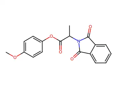 4-methoxyphenyl 2-(1,3-dioxo-1,3-dihydro-2H-isoindol-2-yl)propanoate structure