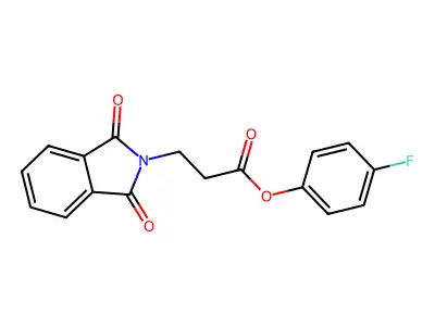4-fluorophenyl 3-(1,3-dioxo-1,3-dihydro-2H-isoindol-2-yl)propanoate structure