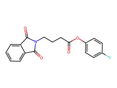 4-fluorophenyl 4-(1,3-dioxo-1,3-dihydro-2H-isoindol-2-yl)butanoate structure