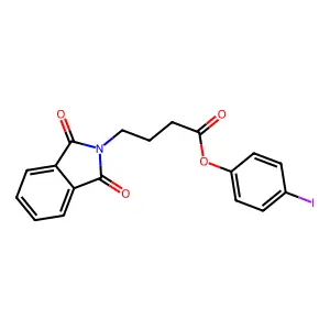4-iodophenyl 4-(1,3-dioxo-1,3-dihydro-2H-isoindol-2-yl)butanoate structure