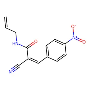 (E)-2-cyano-3-(4-nitrophenyl)-N-prop-2-enylprop-2-enamide structure