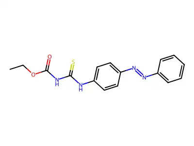 Carbamic acid, [[[4-(phenylazo)phenyl]amino]thioxomethyl]-, ethyl ester (9CI) structure