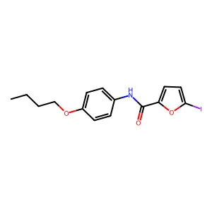 N-(4-butoxyphenyl)-5-iodofuran-2-carboxamide structure