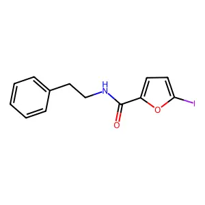 5-iodo-N-(2-phenylethyl)furan-2-carboxamide structure