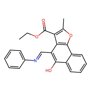 (Z)-ethyl 2-methyl-5-oxo-4-((phenylamino)methylene)-4,5-dihydronaphtho[1,2-b]furan-3-carboxylate structure