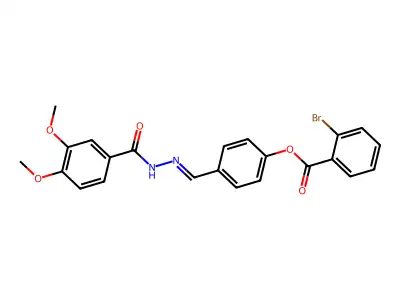[4-[[(3,4-Dimethoxybenzoyl)hydrazinylidene]methyl]phenyl] 2-bromobenzoate structure