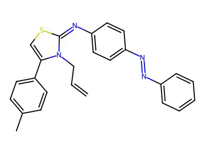 Benzenamine, N-[4-(4-methylphenyl)-3-(2-propen-1-yl)-2(3H)-thiazolylidene]-4-(2-phenyldiazenyl)- structure
