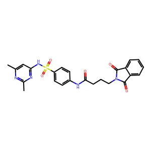 N-{4-[(2,6-dimethylpyrimidin-4-yl)sulfamoyl]phenyl}-4-(1,3-dioxo-1,3-dihydro-2H-isoindol-2-yl)butanamide structure