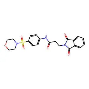 3-(1,3-dioxo-1,3-dihydro-2H-isoindol-2-yl)-N-[4-(morpholin-4-ylsulfonyl)phenyl]propanamide structure