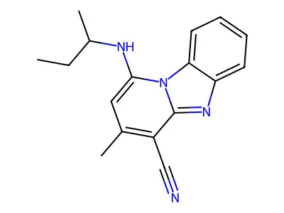 1-(Butan-2-ylamino)-3-methylpyrido[1,2-a]benzimidazole-4-carbonitrile structure