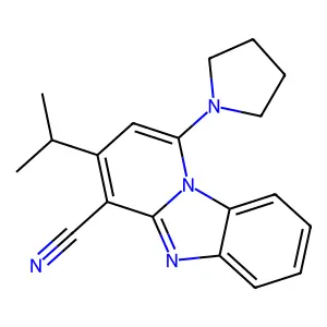 3-(Propan-2-yl)-1-(pyrrolidin-1-yl)pyrido[1,2-a]benzimidazole-4-carbonitrile structure