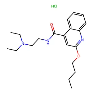 2-[(2-Butoxyquinoline-4-carbonyl)amino]ethyl-diethylazanium;chloride structure