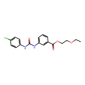 2-Ethoxyethyl 3-[(4-chlorophenyl)carbamoylamino]benzoate structure