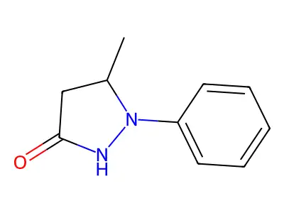 5-Methyl-1-phenyl-3-pyrazolidinone structure