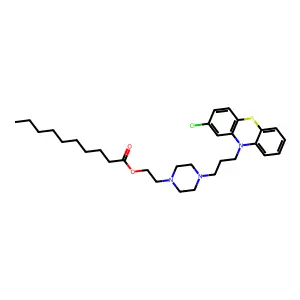 2-(4-(3-(2-Chloro-10H-phenothiazin-10-yl)propyl)-1-piperazinyl)ethyl decanoate structure