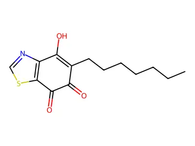 5-Heptyl-6-hydroxy-1,3-benzothiazole-4,7-dione structure