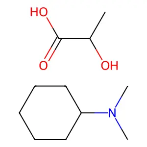Propanoic acid, 2-hydroxy-, compd. with N,N-dimethylcyclohexanamine (1:1) structure